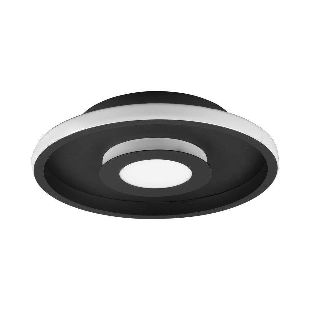 Mat crna metalna LED stropna svjetiljka ø 30 cm Ascari - Trio