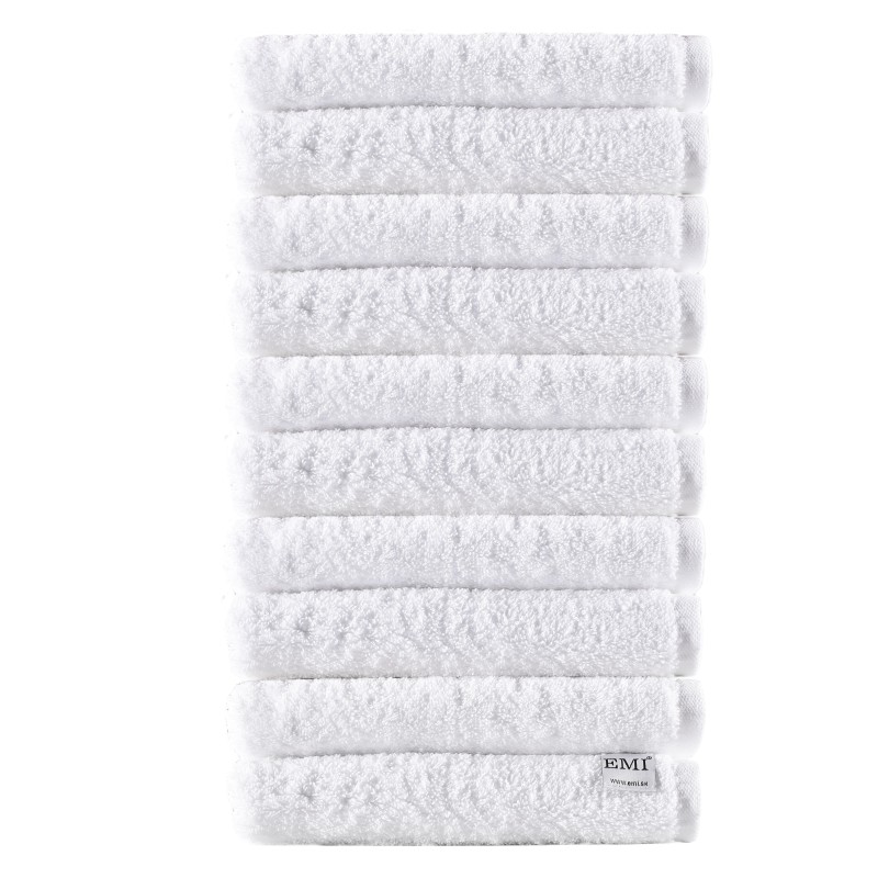 Set bijelih pamučnih ručnika 10 kom 50 x 90 cm EMI