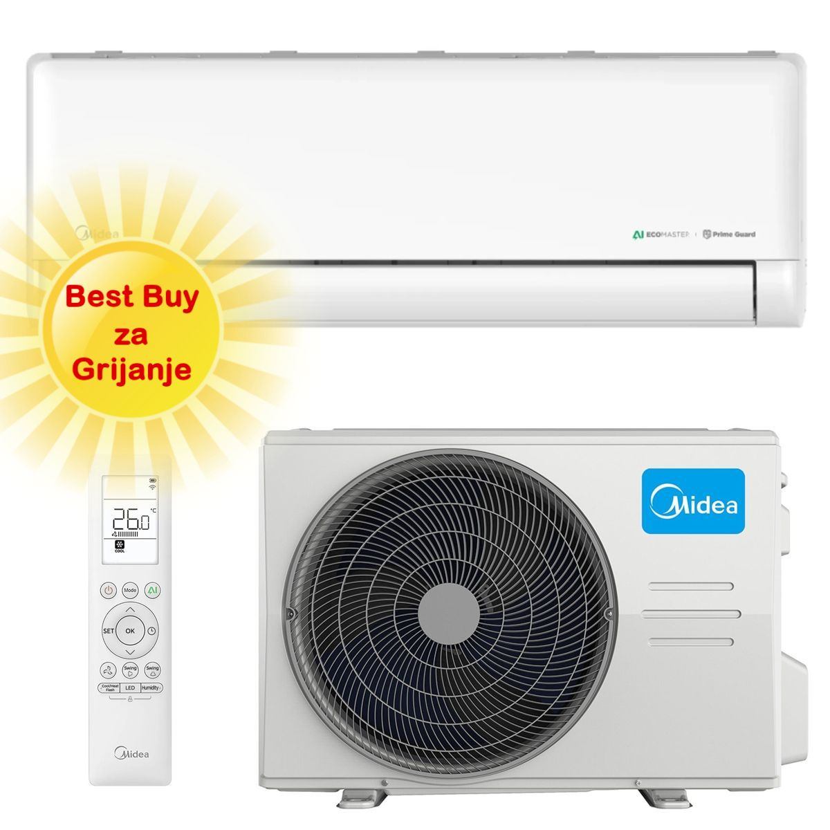 Midea Klima Uređaj 6,1Kw Ez-21Rd6-I/Ez-21Rd6H-O