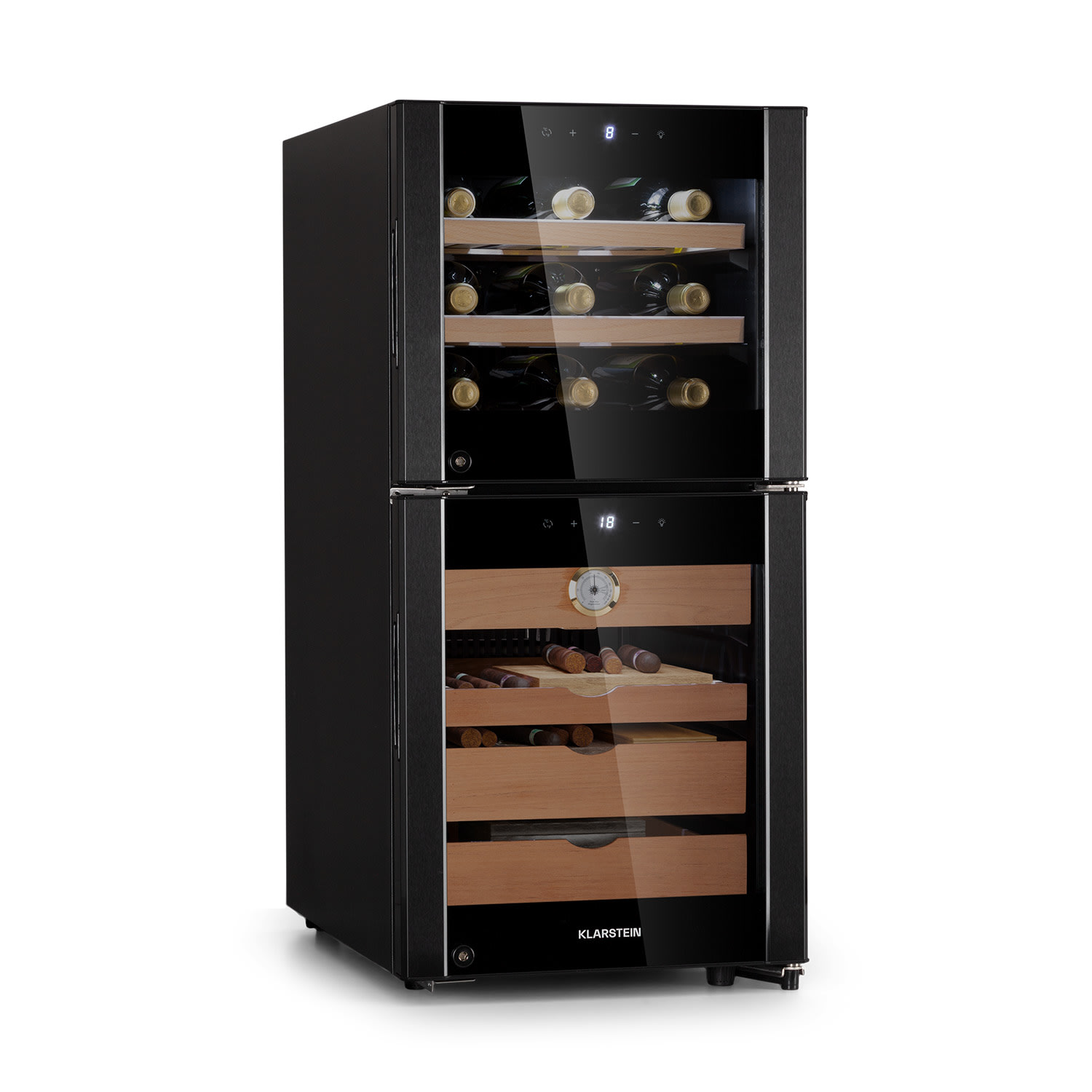 Klarstein El Dorado 89, humidor i hladnjak za vino, ekran osjetljiv na dodir, 89L, LED