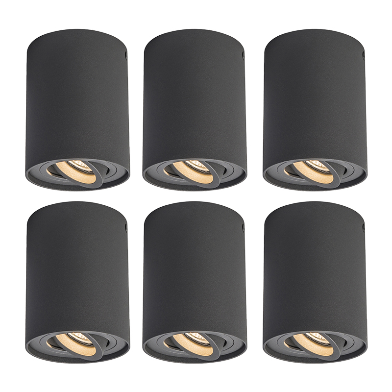 Set od 6 reflektora tamno siva rotirajući i nagibni - Rondoo up
