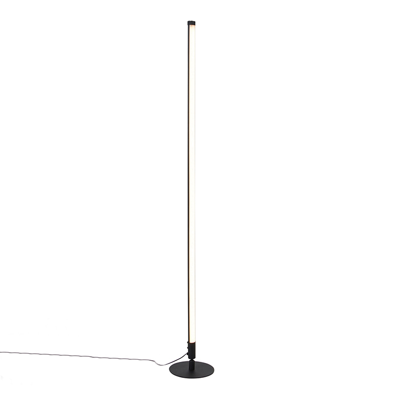 Podna lampa crna uključujući LED s dodirnim prigušivačem u 3 koraka - Line-up