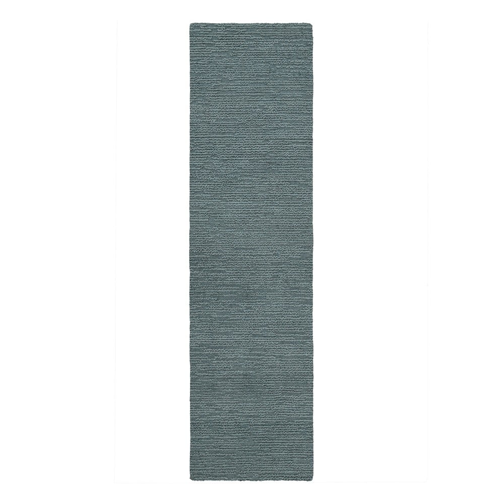 Prljavo plava ručno rađena vunena staza 80x230 cm Harris Boucle – Flair Rugs