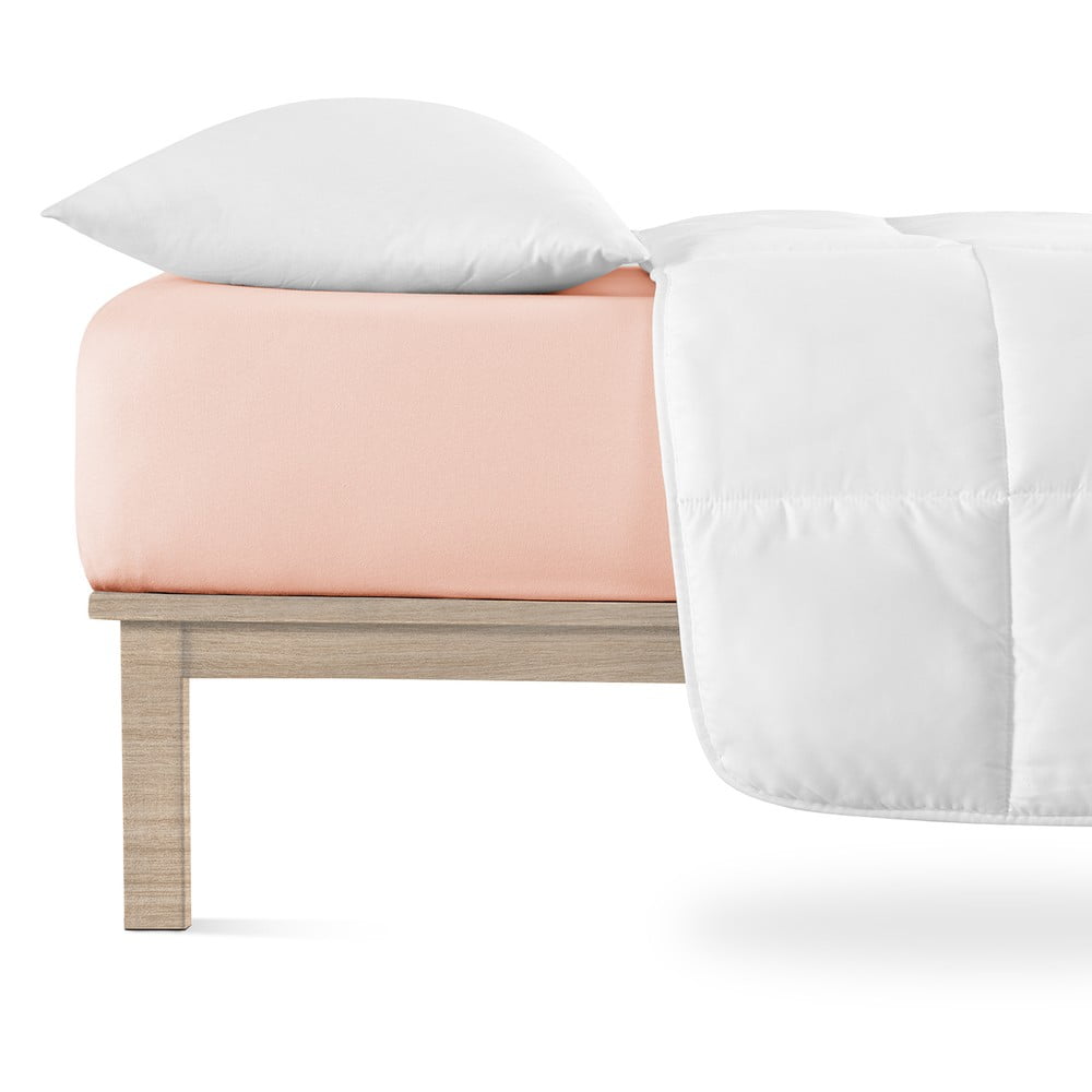 Svijetlo ružičasta plahta s gumom od jerseya 200x220 cm Boxspring – Andrea Simone