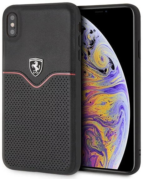 Maska Ferrari Hardcase iPhone Xs Max black Off Track Victory (FEOVEHCI65BK)