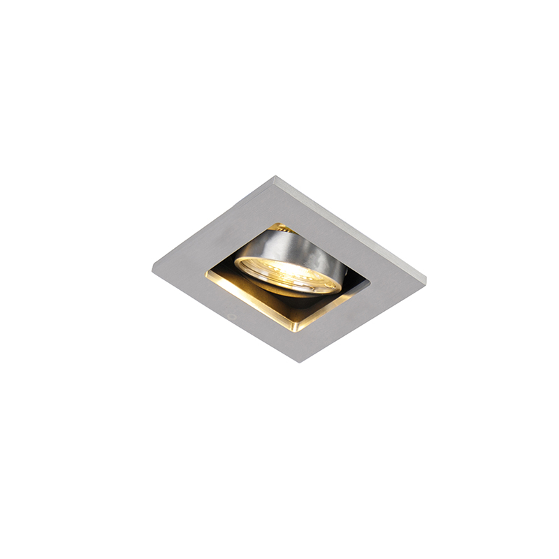 Pametni ugradbeni reflektor aluminijski uklj. WiFi GU10 nagibni - Qure