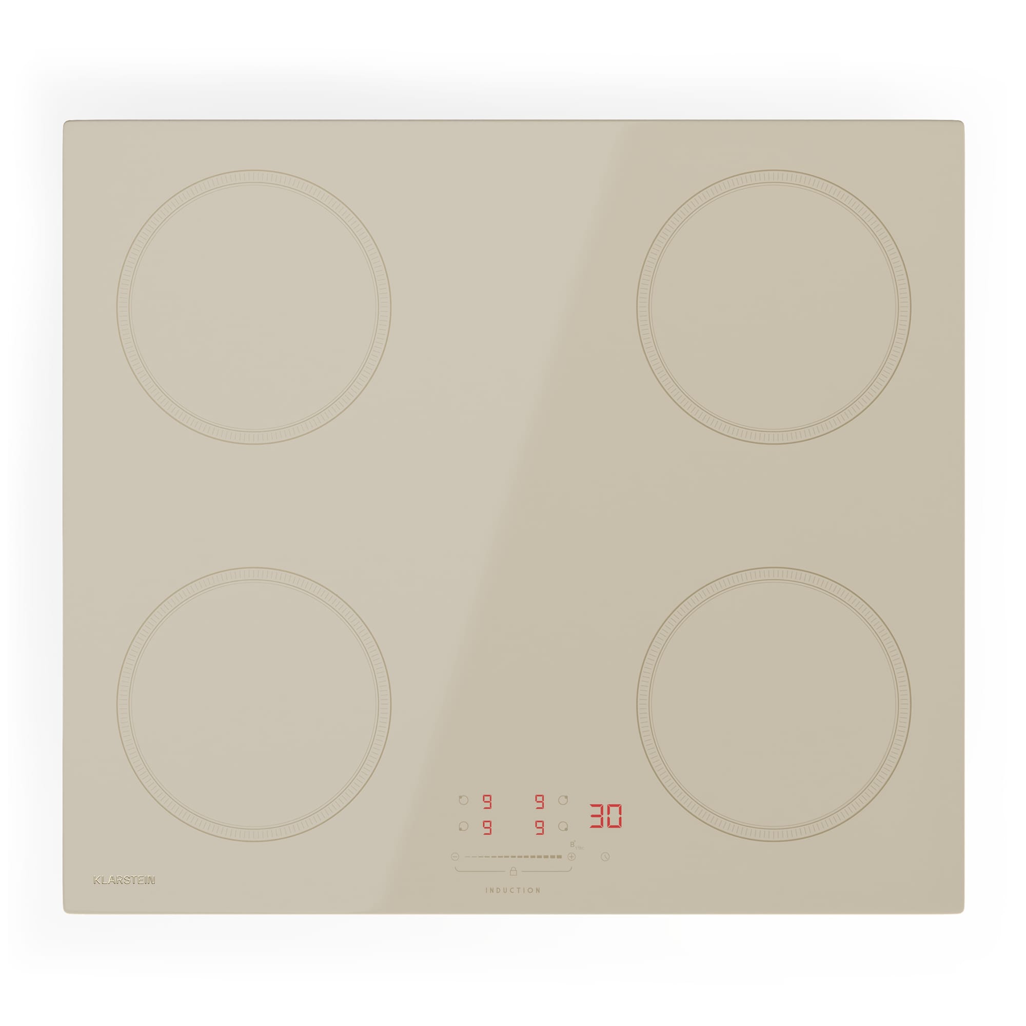 Klarstein Victoria indukcijska ploča, 60 cm, 4 ploče za kuhanje, klizač, funkcija Boost