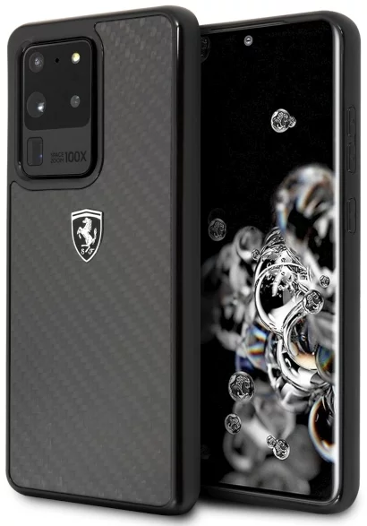Maska Ferrari Hardcase FEHCAHCS69BK S20 Ultra G988 black Carbon Heritage (FEHCAHCS69BK)