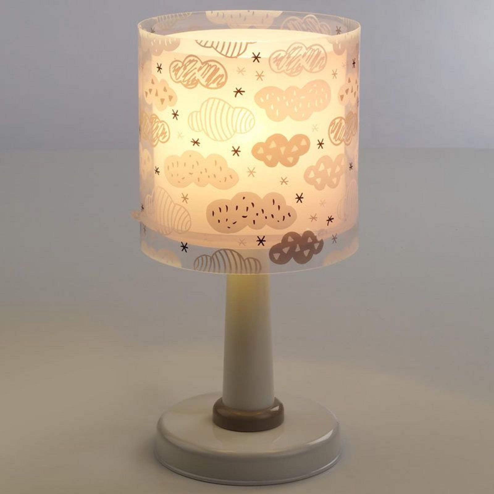 Stolna lampa Clouds za dječju sobu, roza