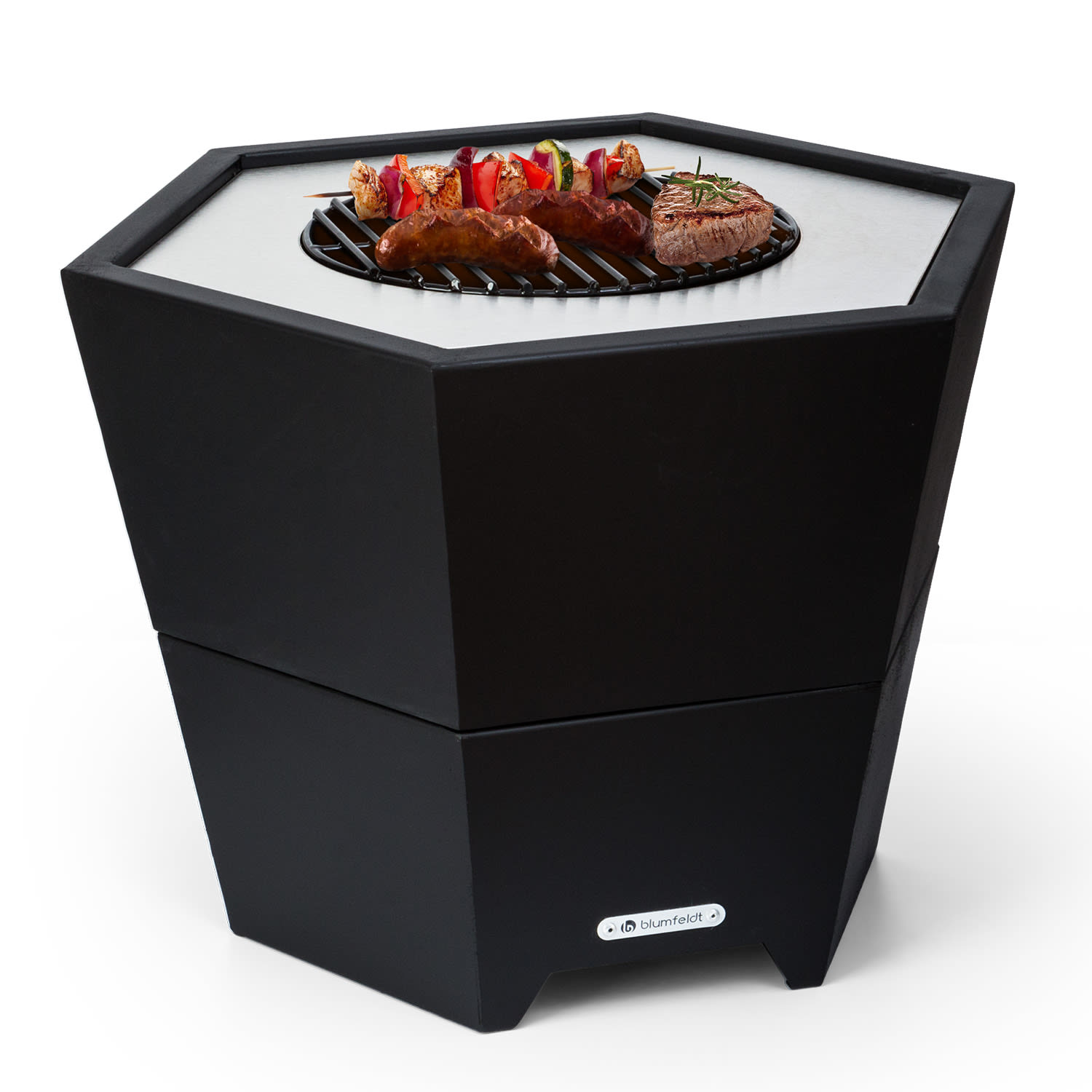 Blumfeldt Hekla 2 u 1, ložište, O 60 cm, otporno na vodu i mraz, ploča za roštilj, rešetka za roštilj