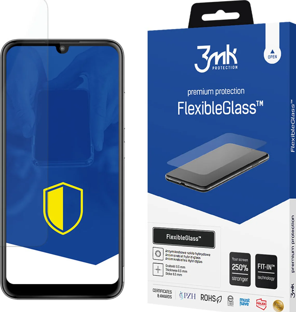 Zaštitno staklo 3MK FlexibleGlass Motorola Moto E6 Plus Hybrid Glass