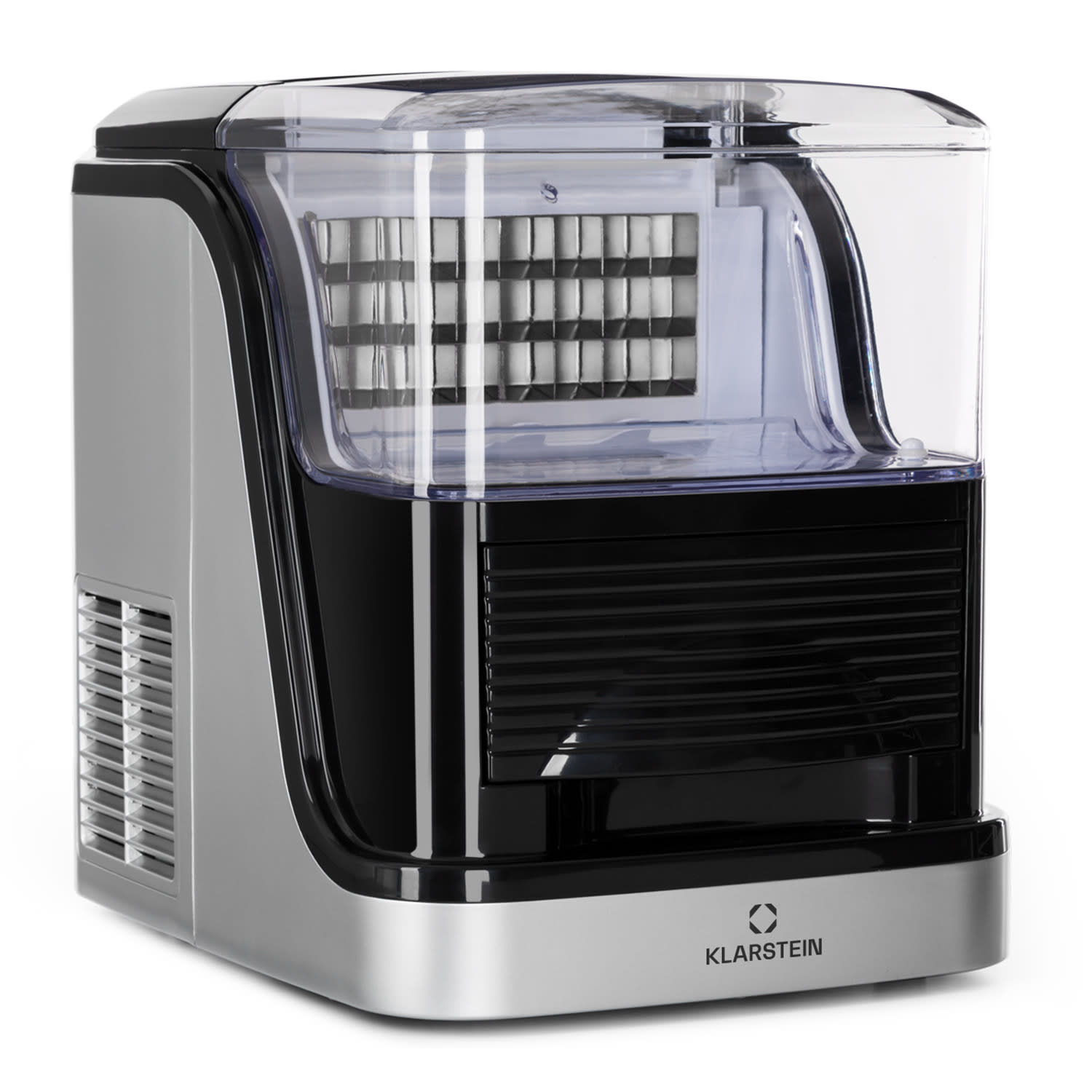 Klarstein Kristall ledomat, kristalno čiste kocke leda, 2 veličine kocki, spremnik za vodu 2,5 l