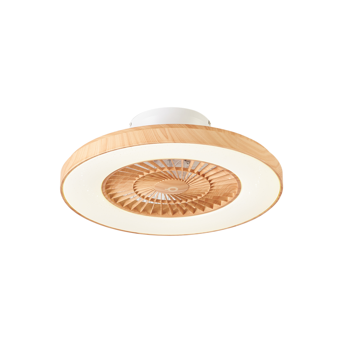 Ventilator za strop s uzorkom drva sa zvjezdanim efektom 60 cm uklj. LED prigušiv s daljinskim upravljačem - Climo