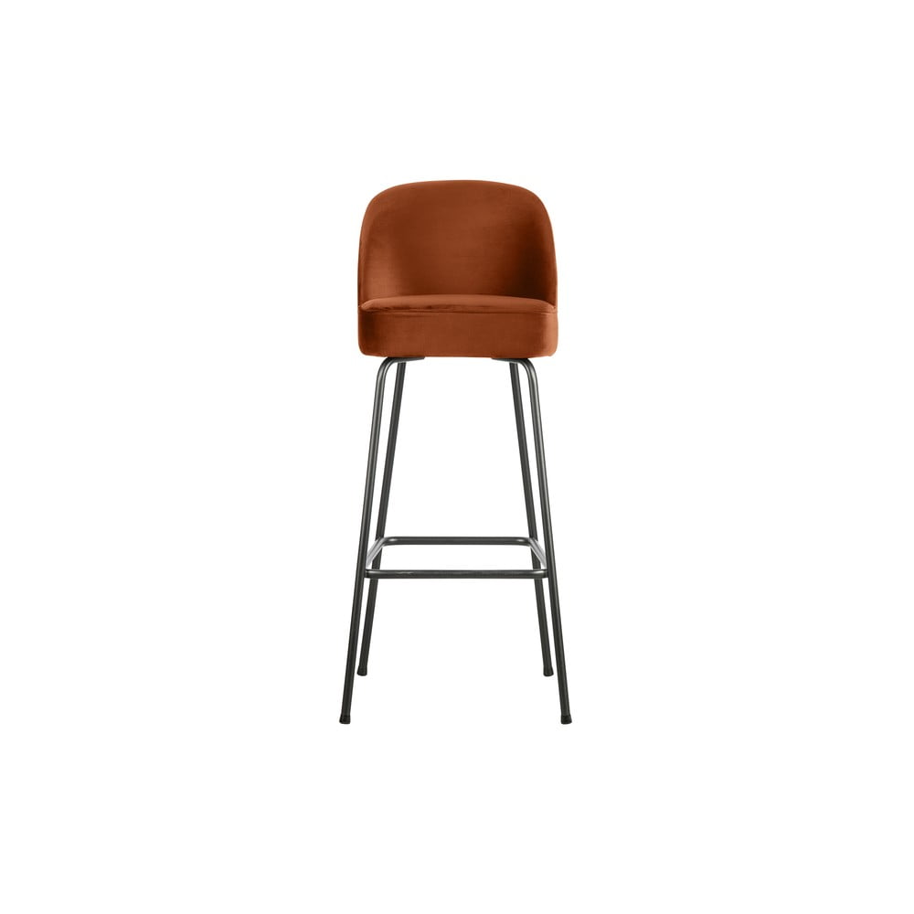 Ciglasta baršunasta barska stolica (visine sjedala 79 cm) Vogue – WOOOD
