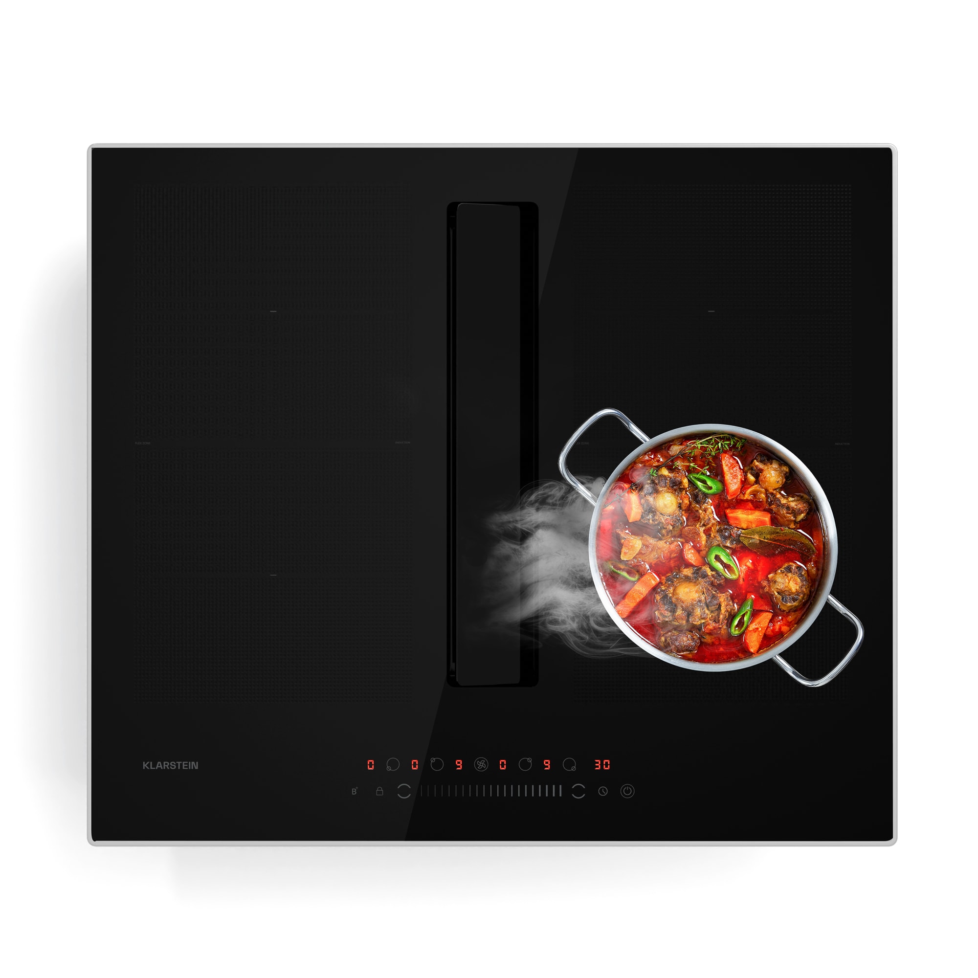 Klarstein Chef-Fusion Prime Down Air sustav, 2 u 1, indukcijska ploča + napa, velika snaga