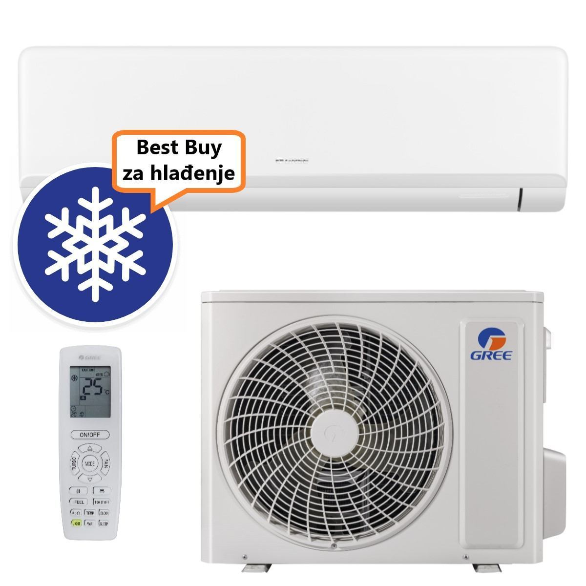 Gree Klima Uređaj 2,5Kw Gwh09Awaxb