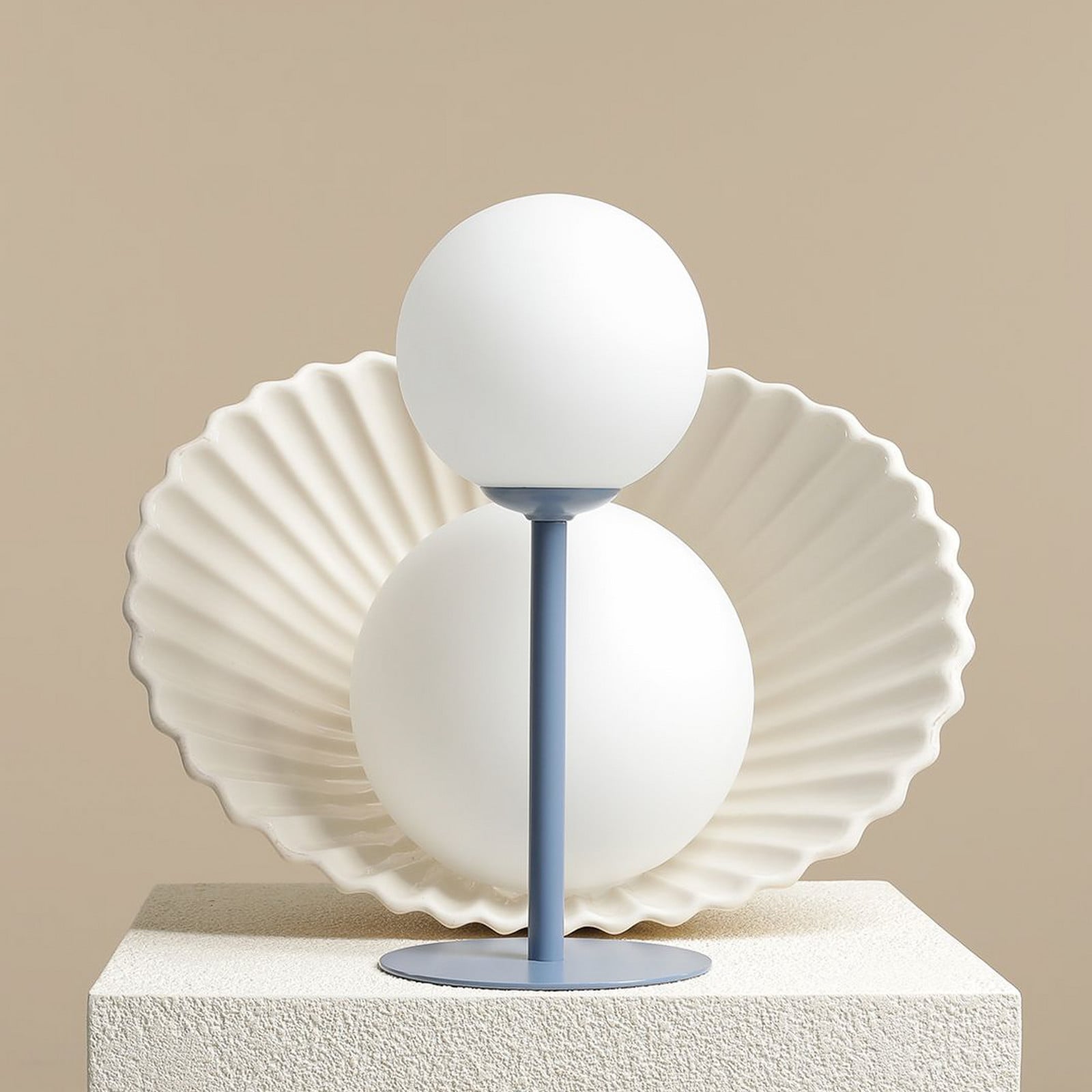 Stolna lampa Joel, visina 35 cm, plavo/bijela