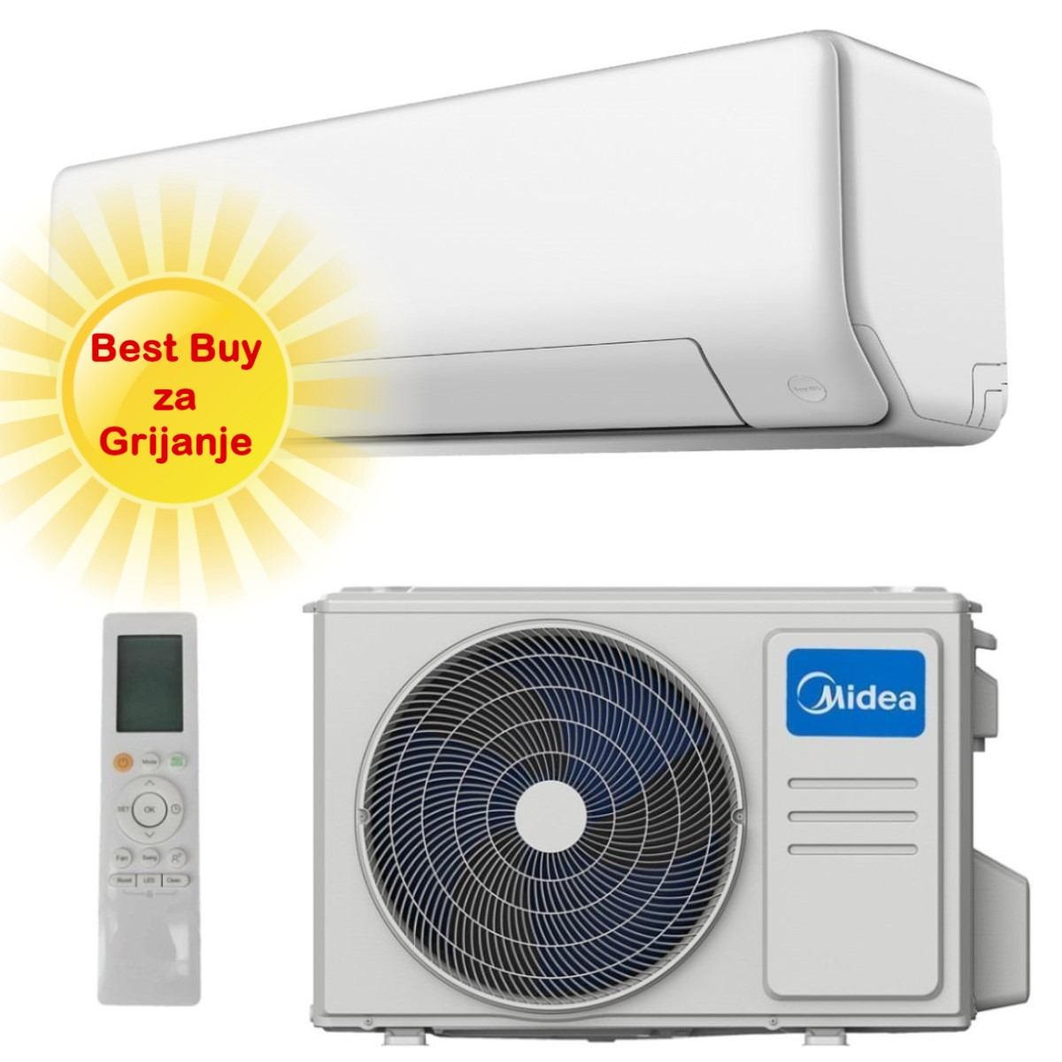 Midea Klima Uređaj 7,03Kw Msepdu-24Hrn8-Qrd0Gw / Mox430-24Hfn8-Q