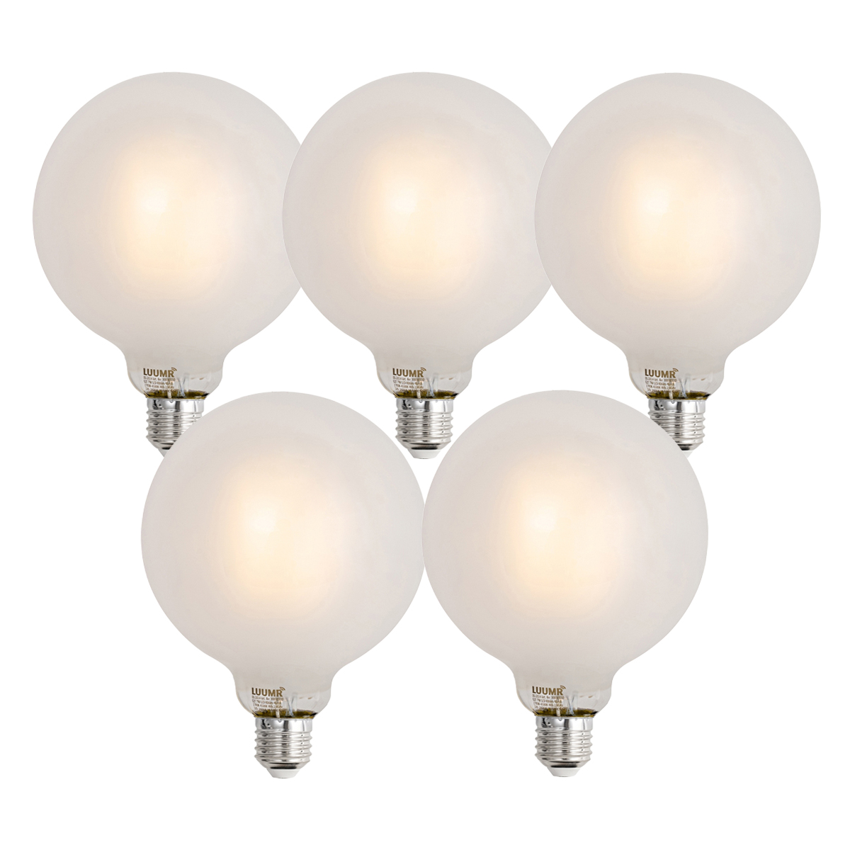 Set od 5 Smart E27 Prigušne LED žarulje G125 Mat 7W 806lm 2700-6500K