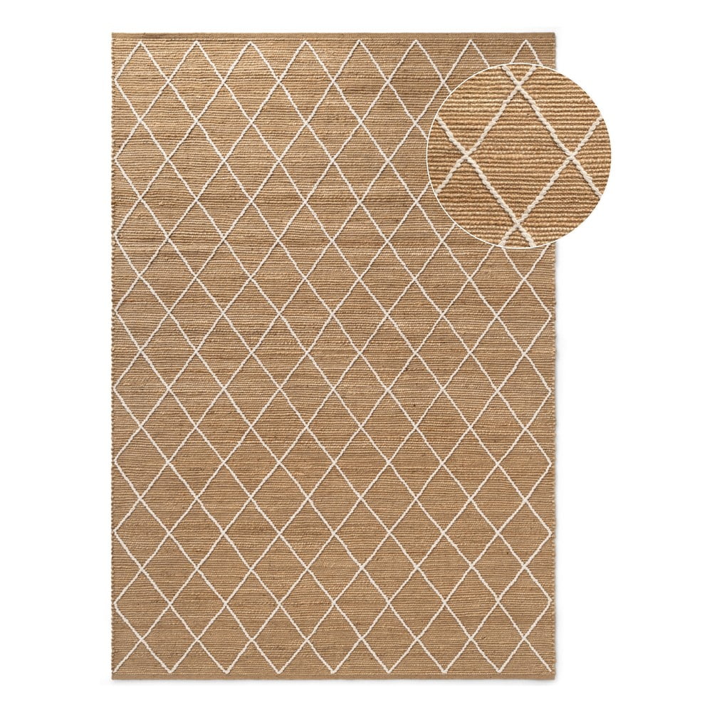 Ručno rađen juteni tepih u prirodnoj boji 80x150 cm Kunu – Hanse Home