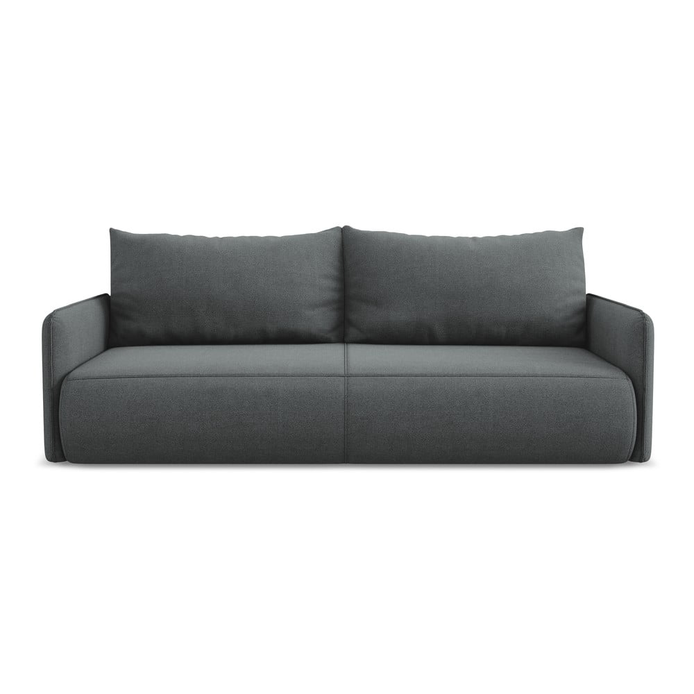 Siva sklopiva/s prostorom za odlaganje sofa 216 cm Nanea – Makamii