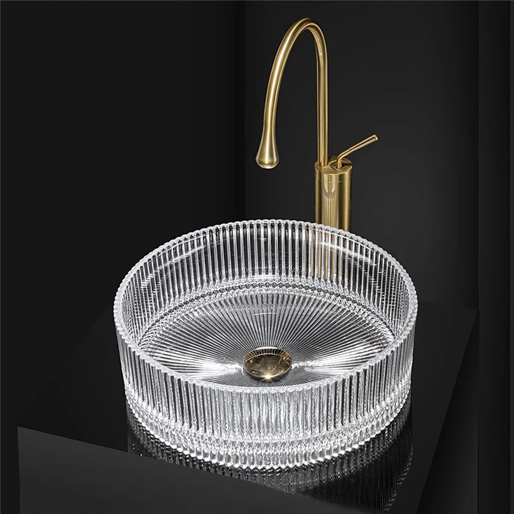 Nadgradni umivaonik Rea Ingrid Transparent