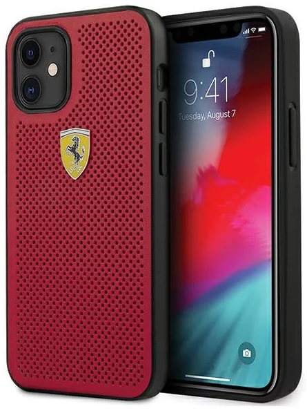 Maska Ferrari FESPEHCP12SRE iPhone 12 mini  5,4" red hardcase On Track Perforated (FESPEHCP12SRE)