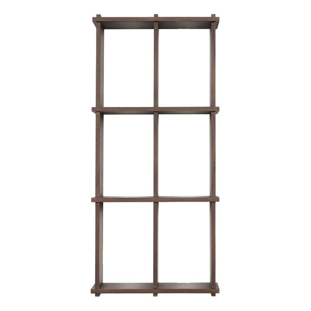 Polica s više razina od čvrste jeseni u tamnoj prirodnoj boji 42,5 cm Grid – OYOY Living Design