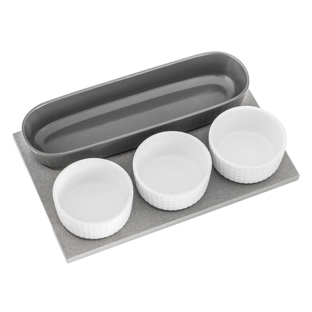 Set od 4 zdjele za posluživanje s pladnjem Villa Altachiara Yin & Yang, 29 x 18,5 cm