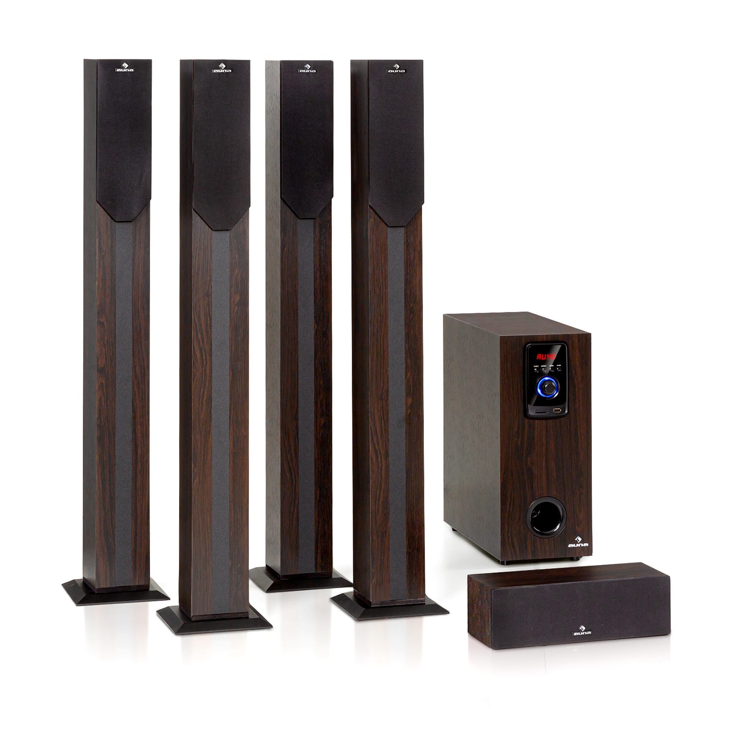 Auna Areal Elegance, 5.1-kanalni sustav, 190 W, RMS, BT, USB, SD, AUX