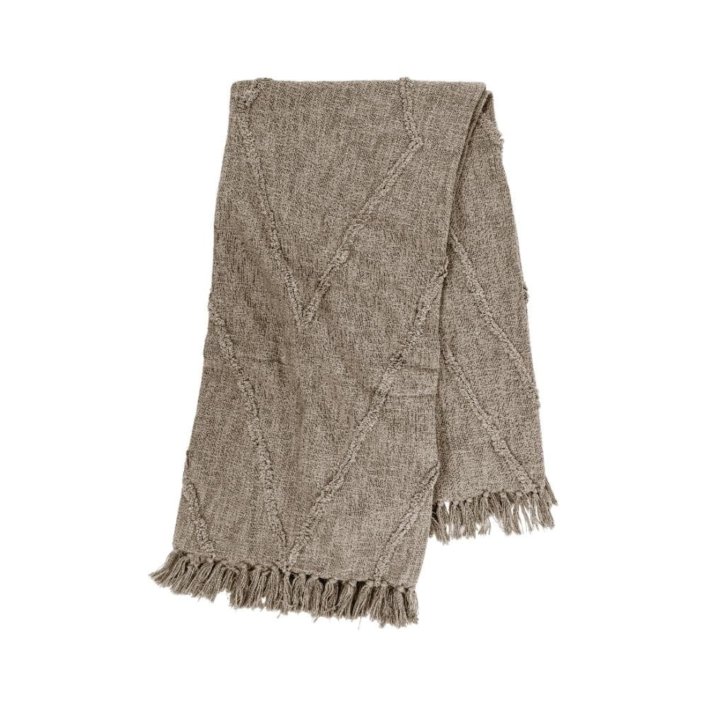 Svijetlosmeđi pamučni prekrivač za bračni krevet 250x260 cm Sahara - Tiseco Home Studio