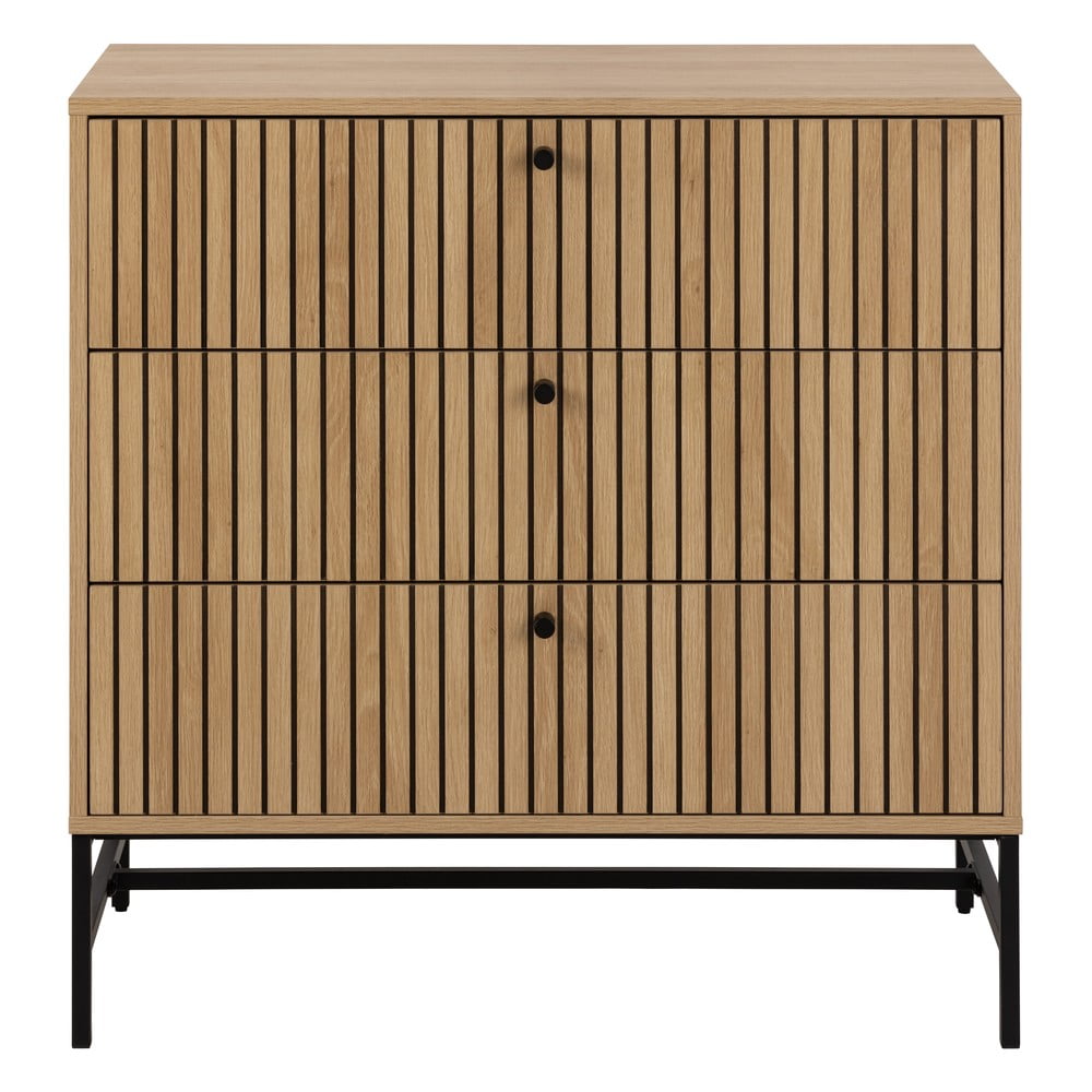 Komoda u dekoru hrasta u prirodnoj boji 81x80x40 cm Albany  – Actona