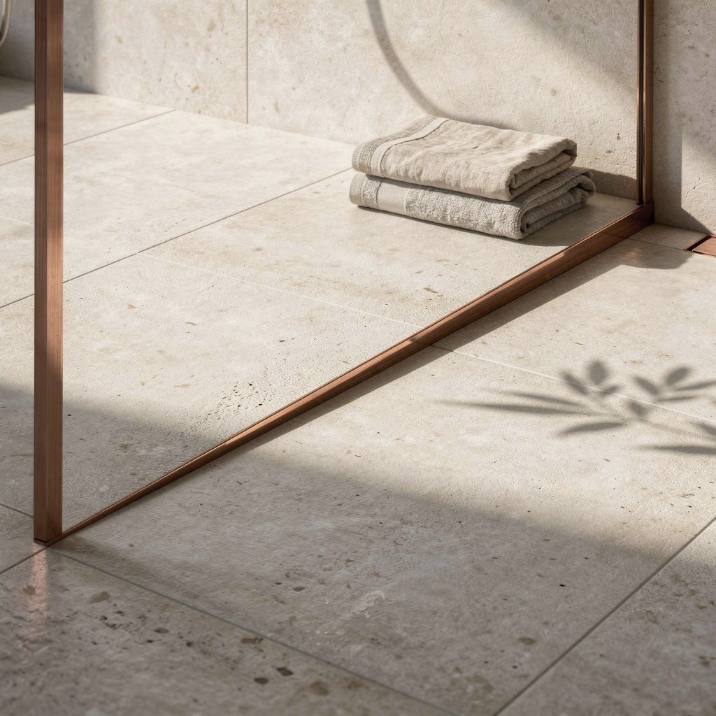Letva za tuš kabinu 100cm Brush Copper
