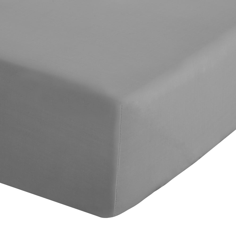 Siva plahta s gumom od perkala 90x190 cm Easy Iron Percale – Catherine Lansfield
