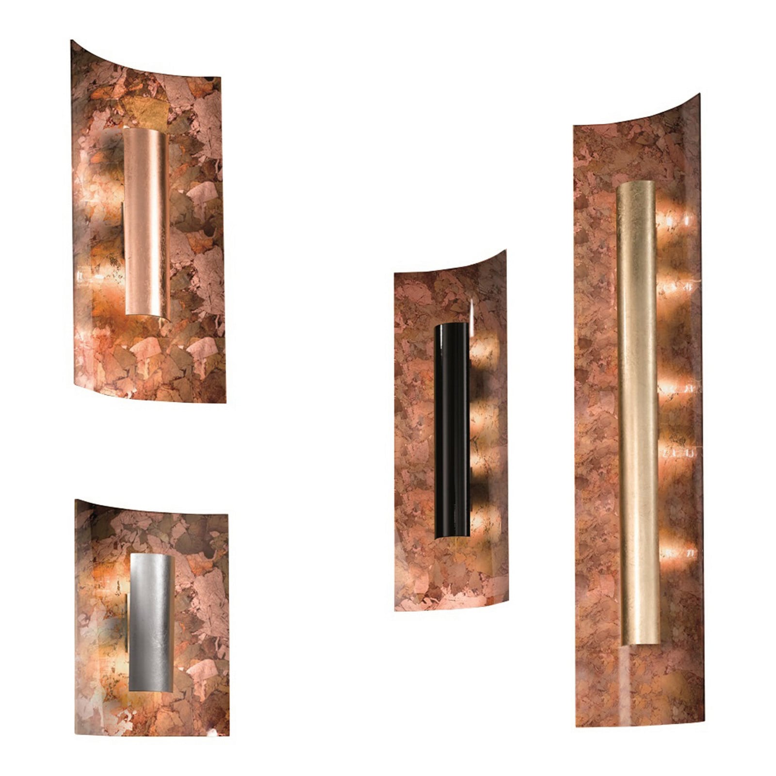 Zidna lampa Aura Autumn cover crna, visina 30 cm