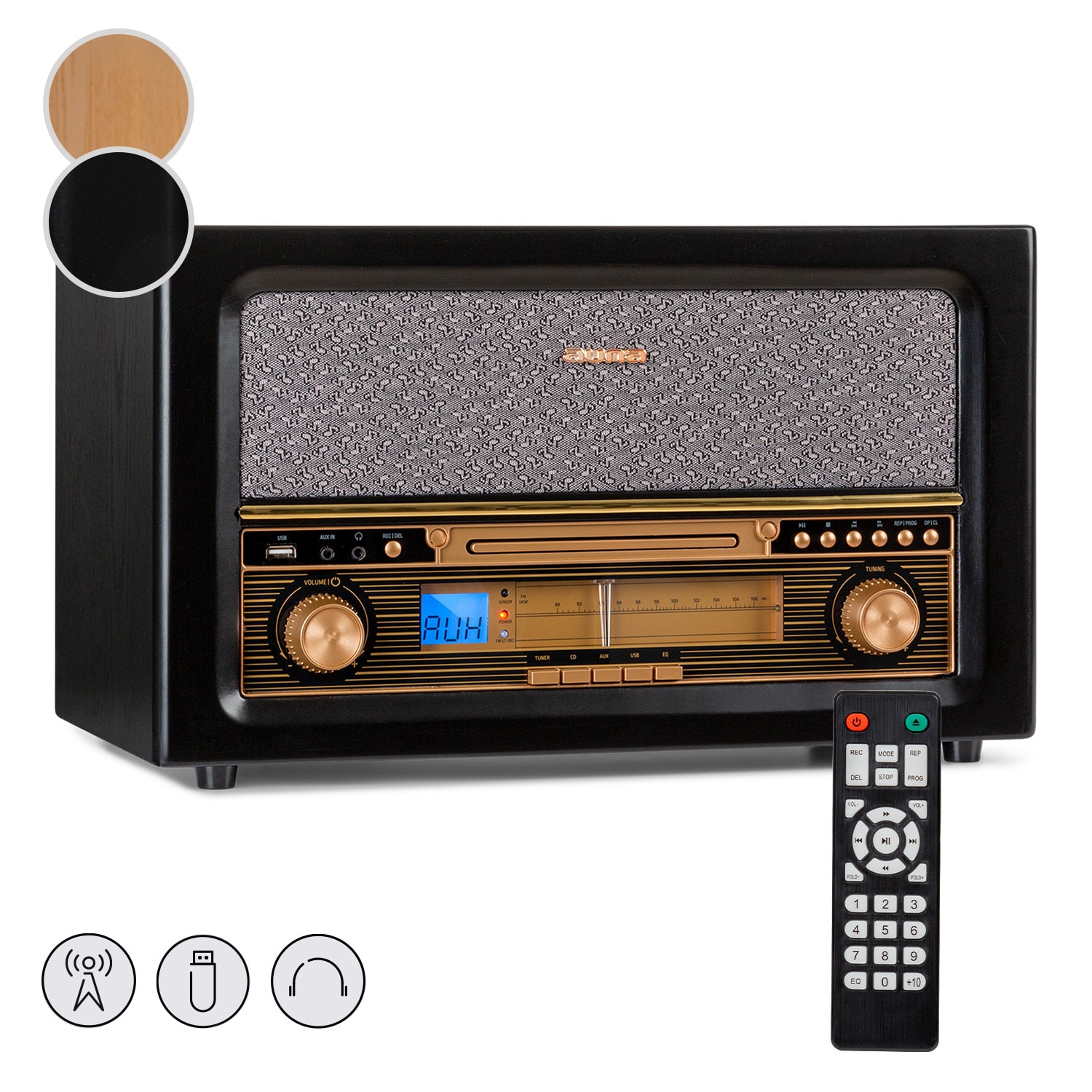 Auna Belle Epoque 1906 Retro Stereo sustav CD FM USB MP3 REC AUX