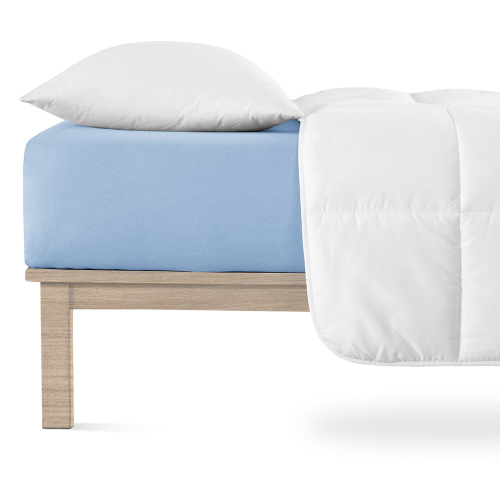 Plava plahta s gumom od jerseya 200x220 cm Boxspring – Andrea Simone