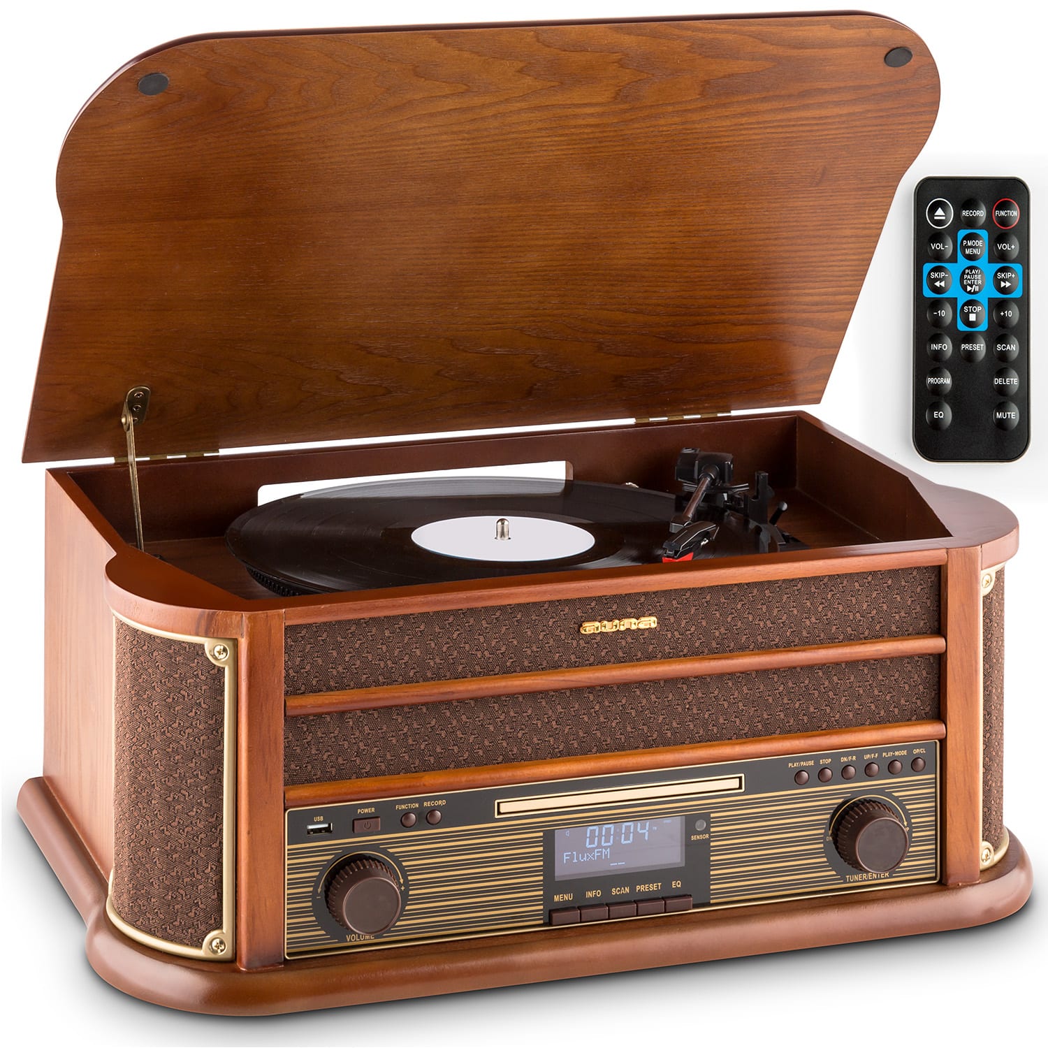 Auna Belle Epoque 1908 DAB, retro stereo sustav, gramofon, DAB+