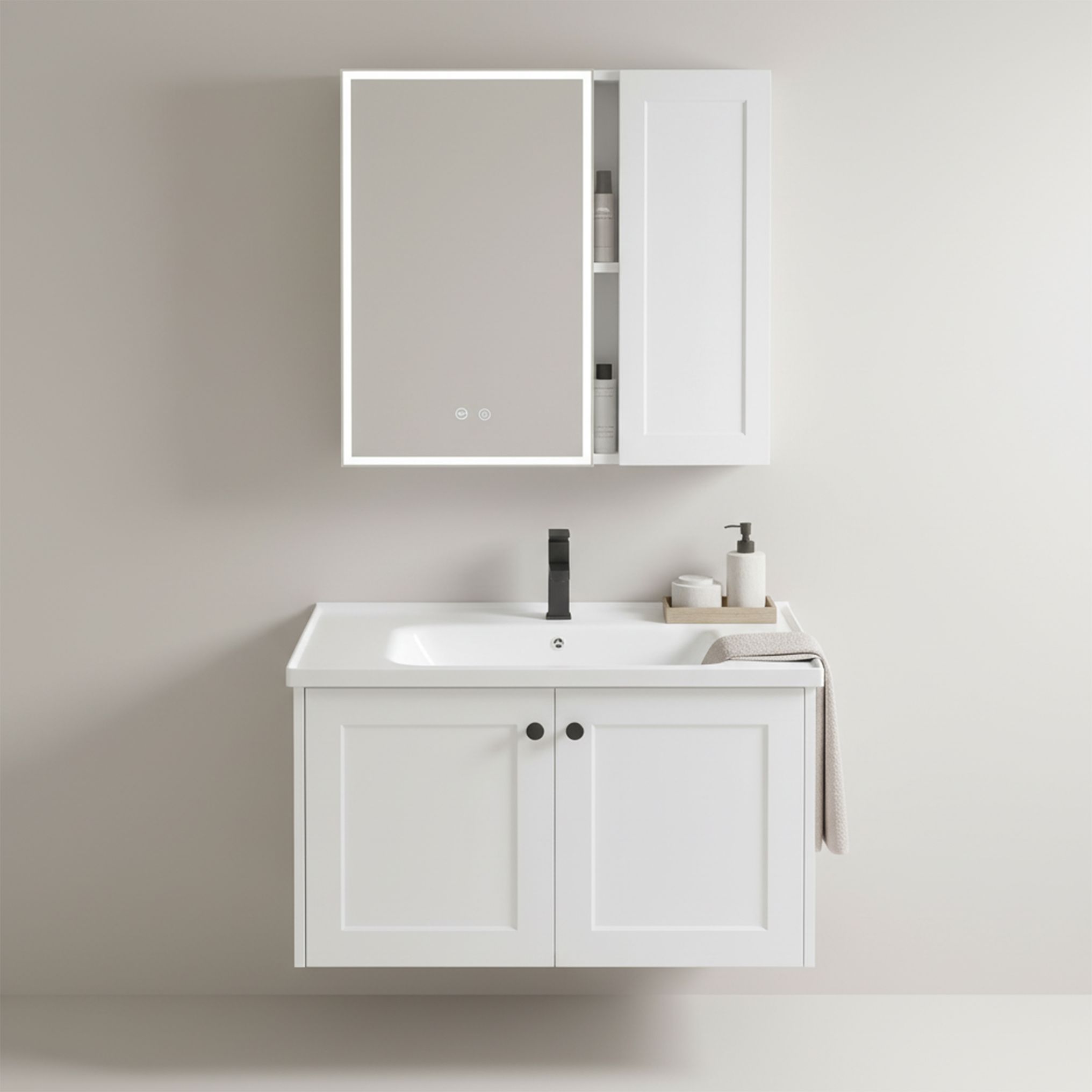 Set kupaonskog namještaja s umivaonikom Monti 60cm White