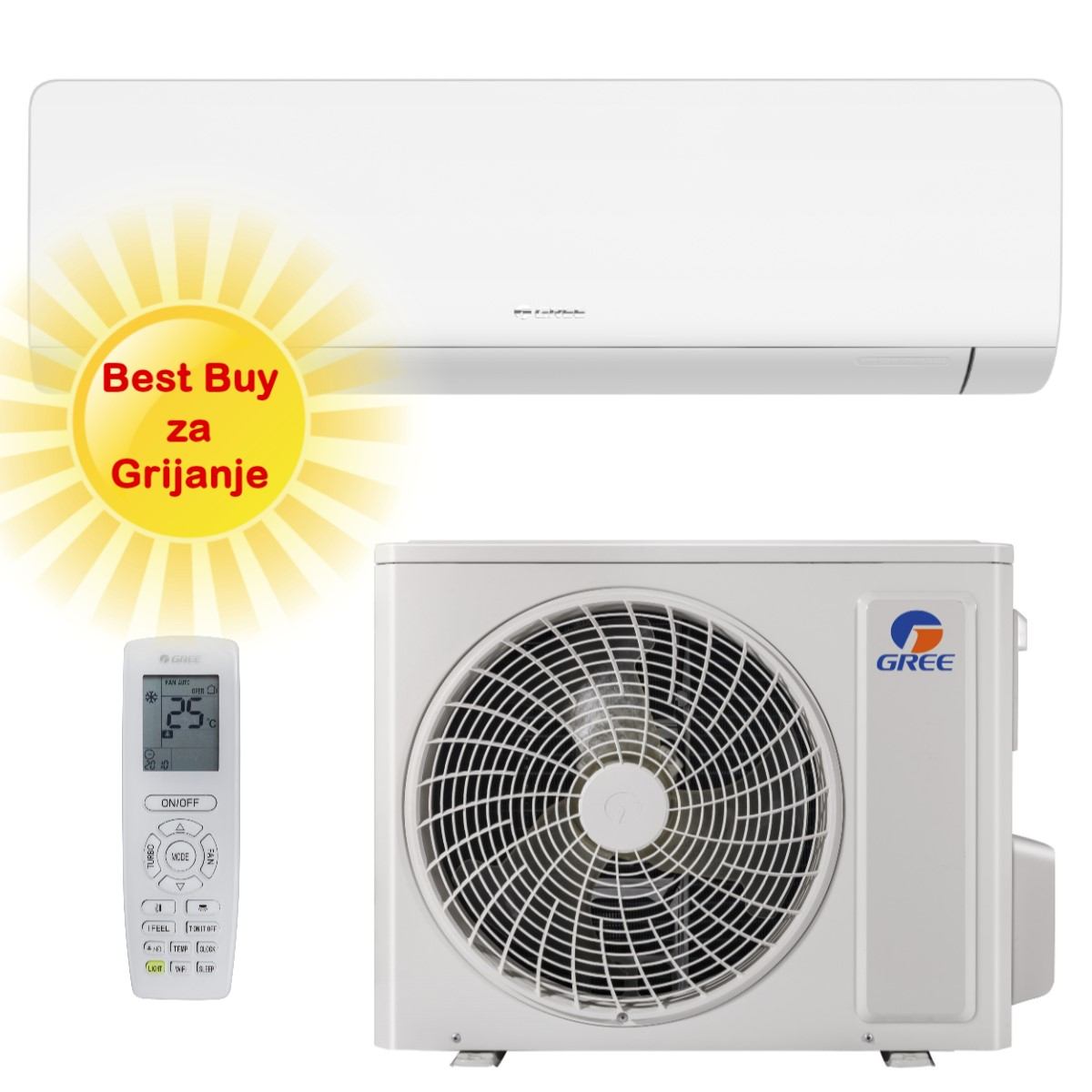 Gree Klima Uređaj 7,1Kw Gwh24Awexf / Gwh24Afe