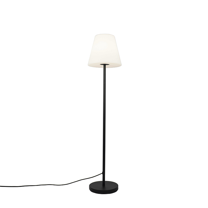 Vanjska podna svjetiljka crna s bijelom sjenilom 35 cm IP65 - Virginia