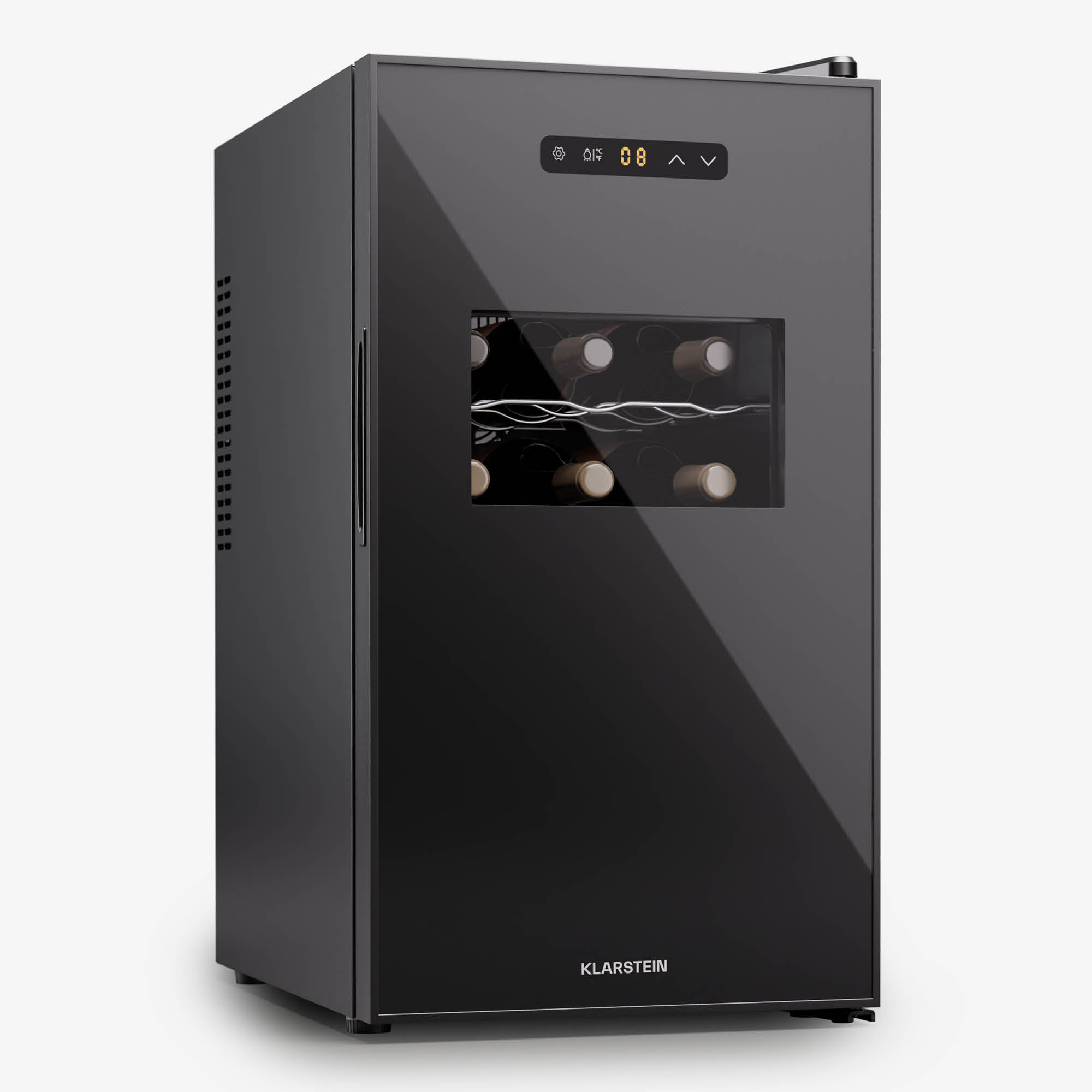 Klarstein Silent Vino 18 Uno, hladnjak za vino, 46 ​​l / 18 boca, 5-18 °C, dodir