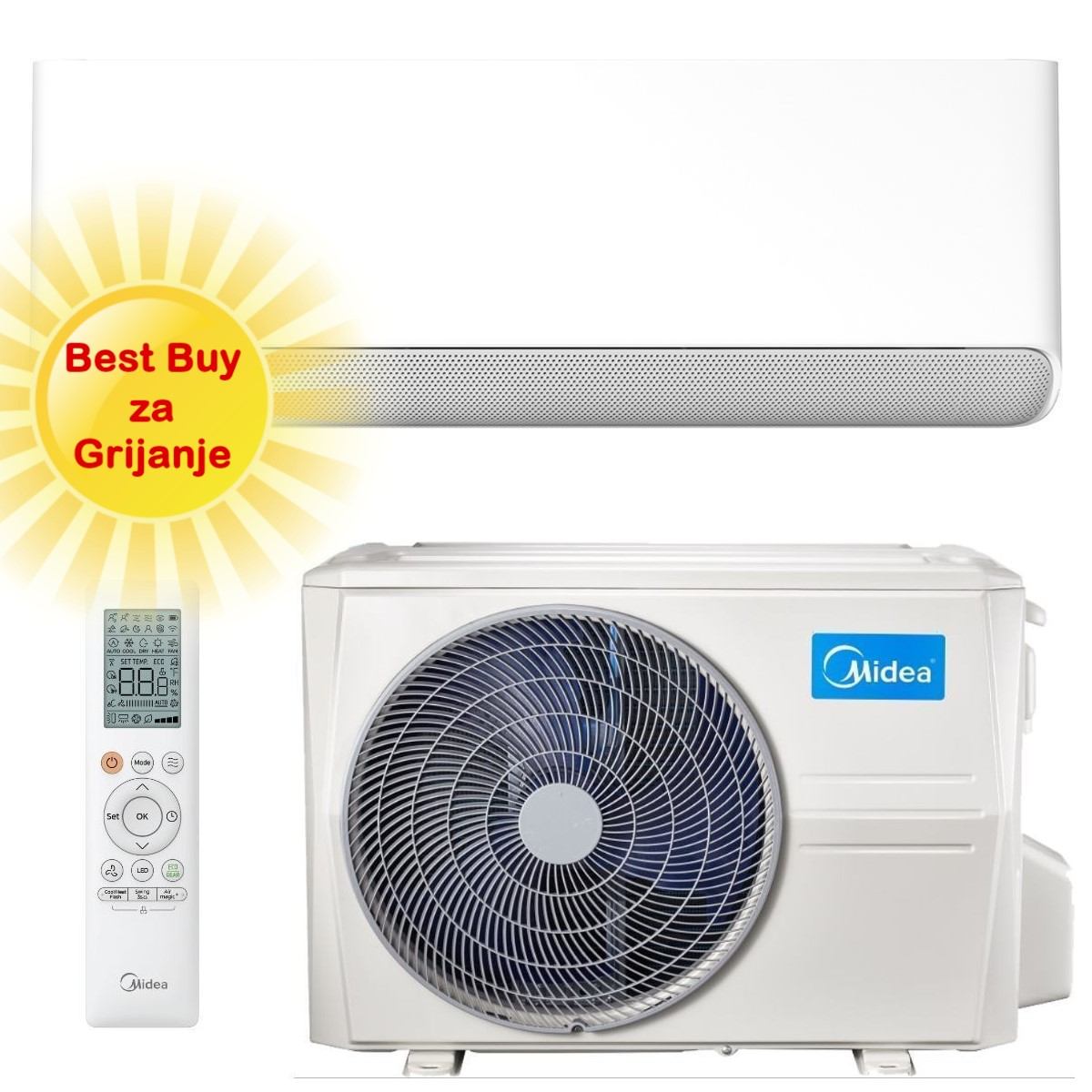 Midea Klima Uređaj 3,51Kw Cb1-12Hrfn8-I / Cb1-12Hfnx-O