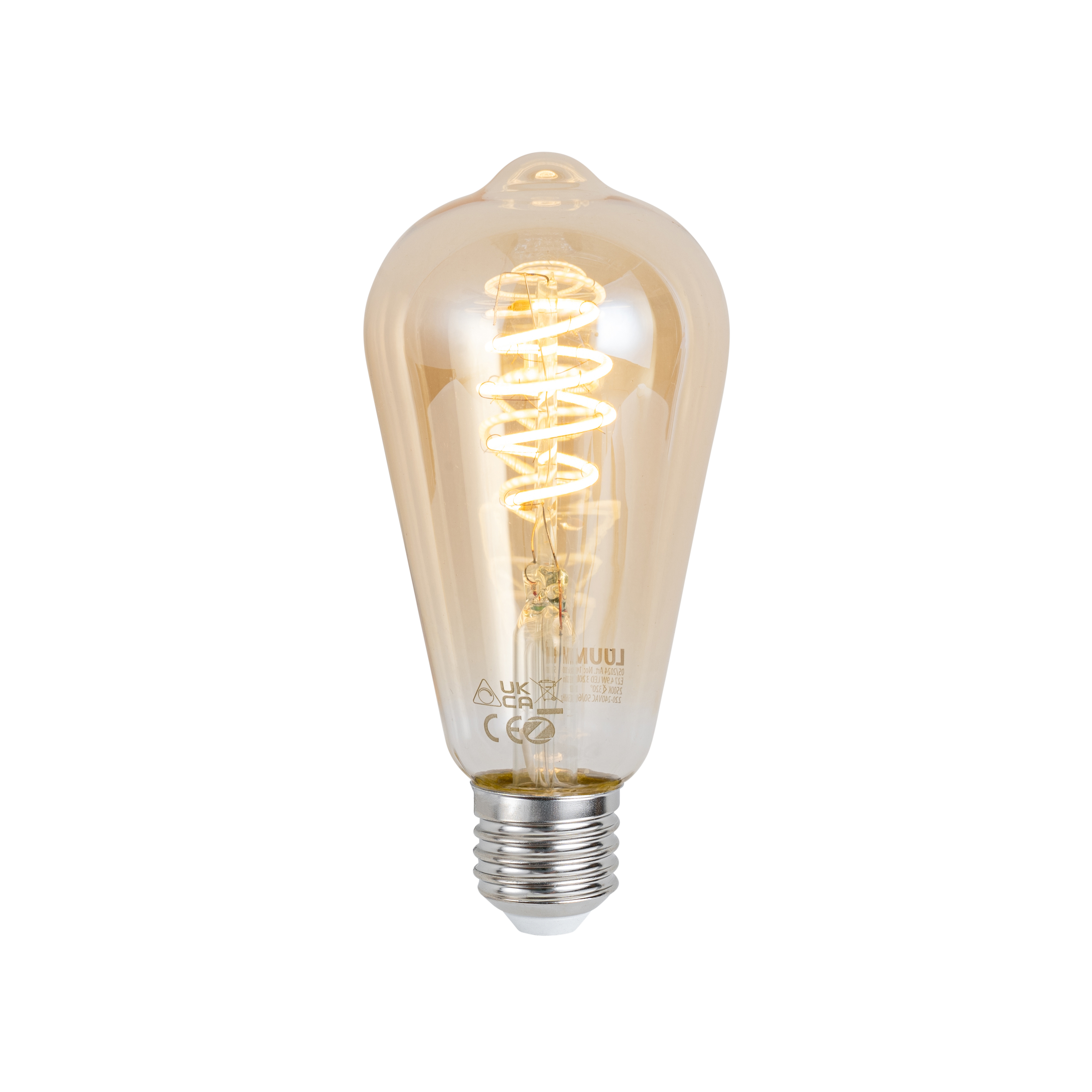 Pametna E27 prigušiva LED žarulja ST64 Amber 4,9W 320 lm 2500K Zigbee