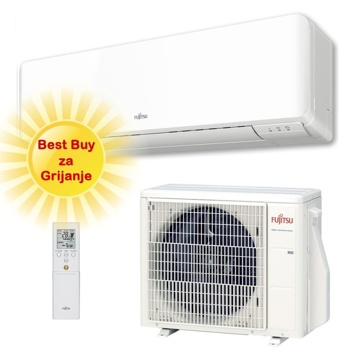 Fujitsu Klima Uređaj 7,1Kw Aseg24Kmte/Aoeg24Kmta