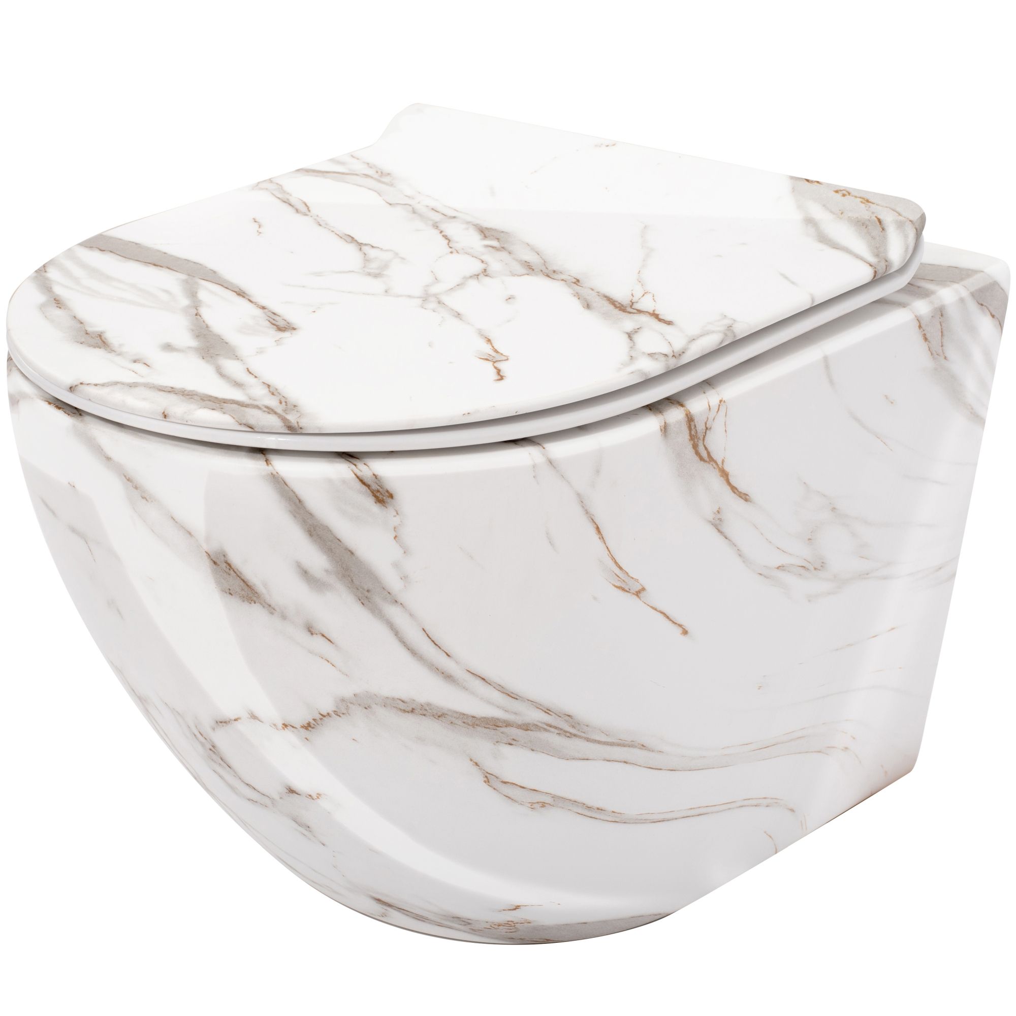 WC školjka (bez ruba) Rea Carlos Slim Lava Shiny