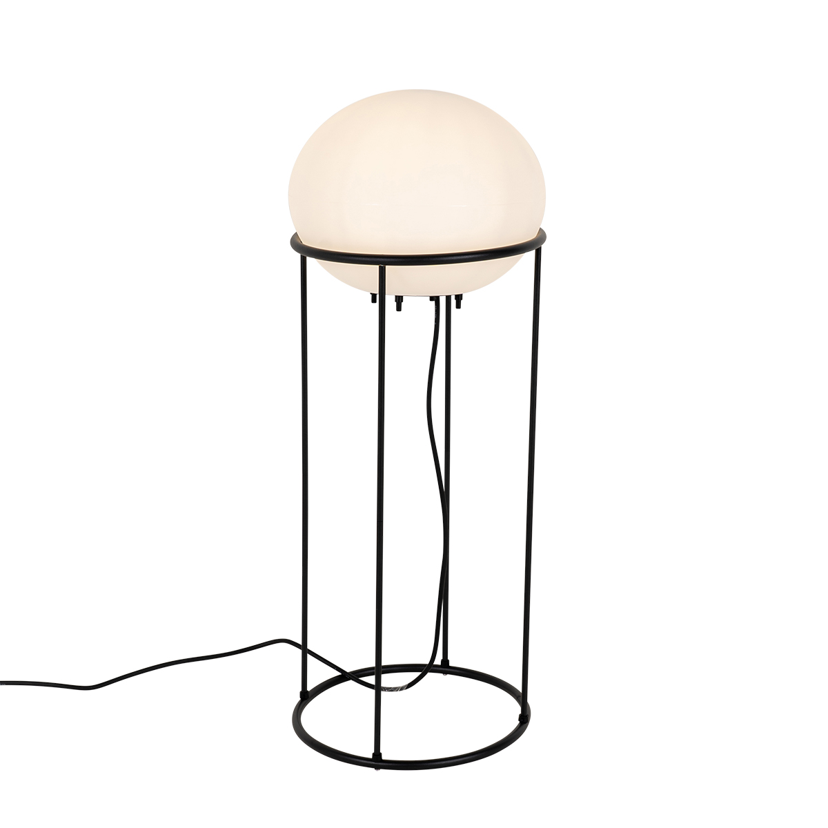 Dizajnerska vanjska podna lampa crna - Jannie