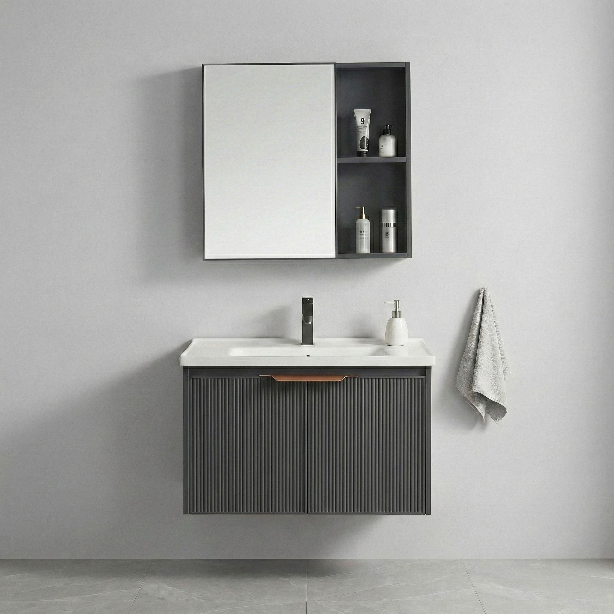 Set kupaonskog namještaja s umivaonikom Mario 60cm Grey