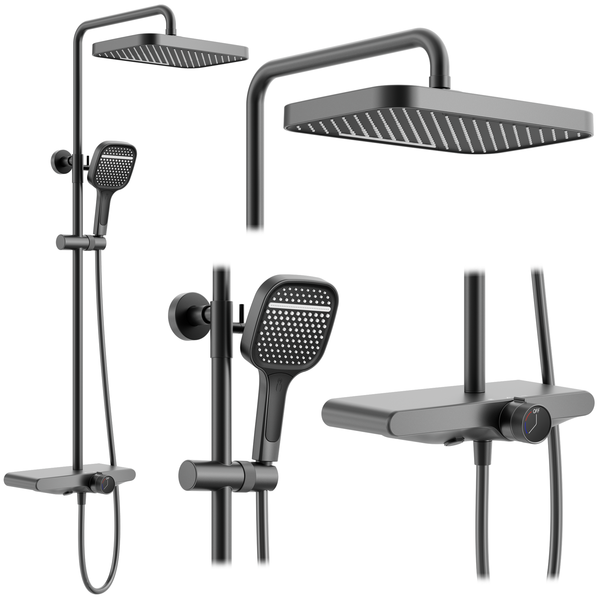 Tuš set REA Bari Titanium