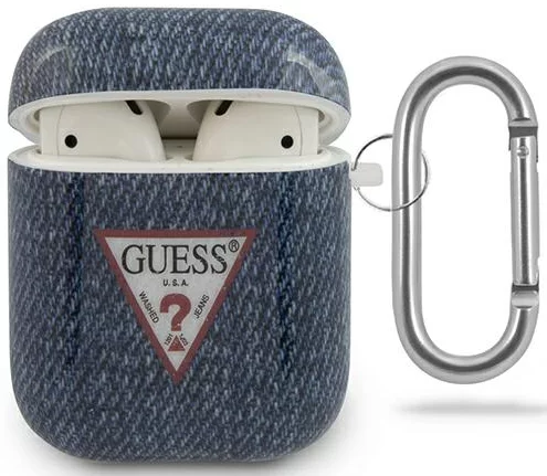 Maska Guess AirPods Cover Dark Blue Jeans Collection (GUACA2TPUJULDB)